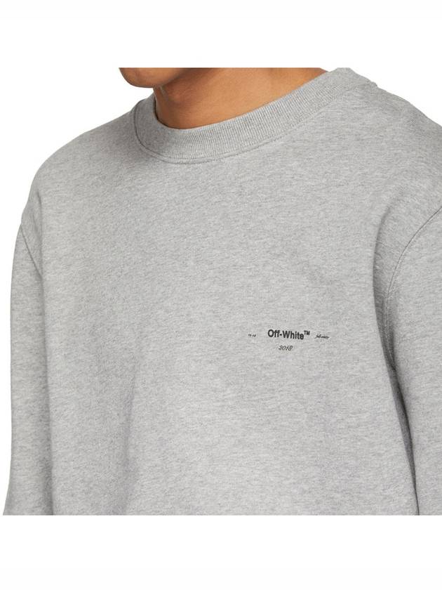 crew neck back logo sweatshirt gray - OFF WHITE - BALAAN 9