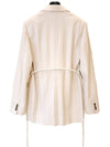 Belted Blazer Jacket Ivory - MSGM - BALAAN 3