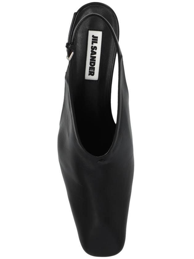 JIL SANDER Leather Heeled Shoes, Women's, Black - JIL SANDER - BALAAN 6