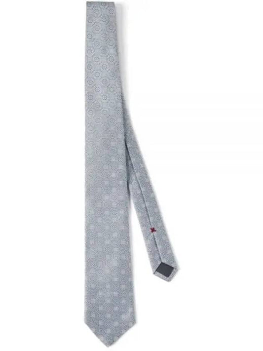 Silk Jacquard Tie Grey - BRUNELLO CUCINELLI - BALAAN 2