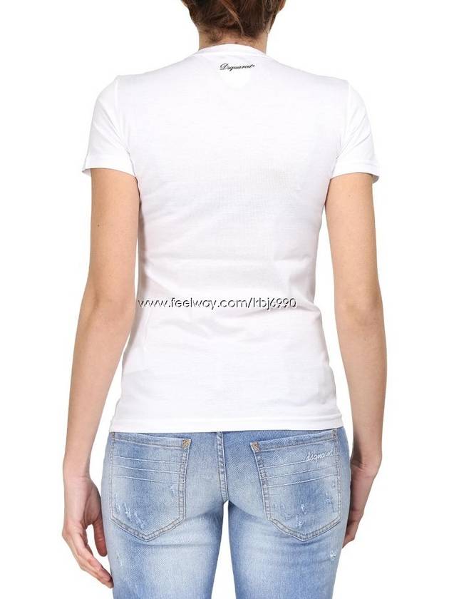 Women's Indian Three Sisters Printing Short Sleeve TShirt S72GC0807 - DSQUARED2 - BALAAN 2