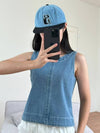 AU Australia BIG OL Tank Top ST1L0461 Mid Blue Denim WOMENS - STUSSY - BALAAN 3