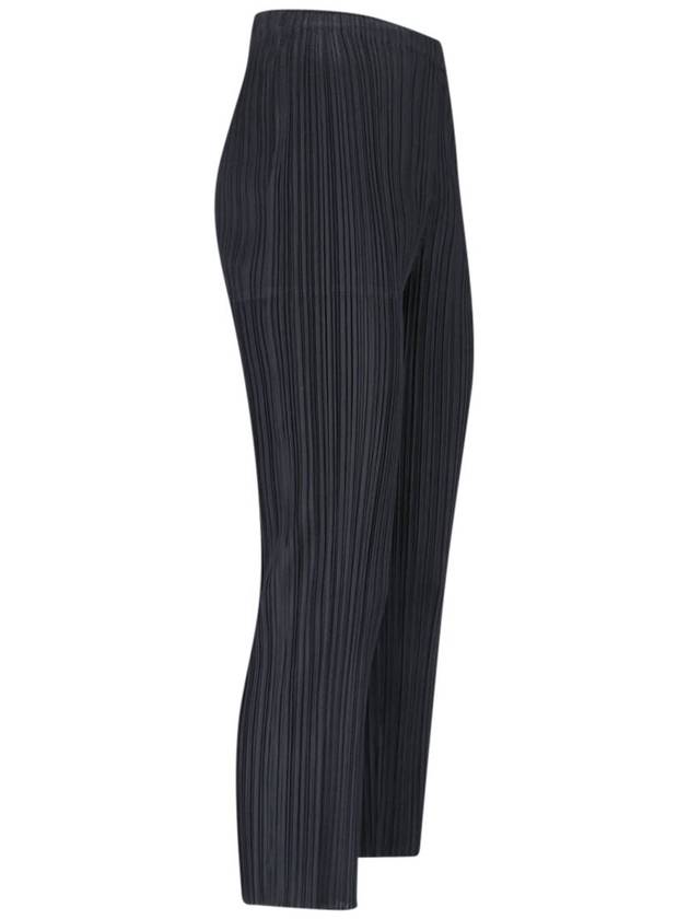 Pleats Basic Cropped Pants Black - ISSEY MIYAKE - BALAAN 4