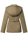 Reversible Signature Short Hooded Wrap Coat 1AGBMN - LOUIS VUITTON - BALAAN 4