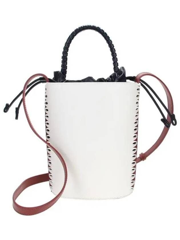 Logo Leather Small Bucket Bag Black - CHLOE - BALAAN 4