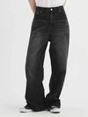 Easy washed wide denim pants vintage black - BLONDNINE - BALAAN 7