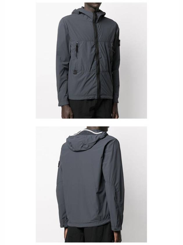 Wappen Patch Skin Touch Nylon TC Hooded Jacket Charcoal - STONE ISLAND - BALAAN 6