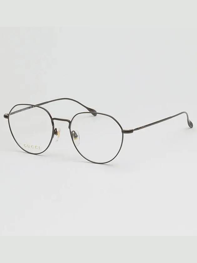 Eyewear Logo Round Metal Eyeglasses Brown - GUCCI - BALAAN 7