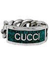 Women s 678711 Enamel Lettering 925 Sterling Silver Ring No 13 - GUCCI - BALAAN 1