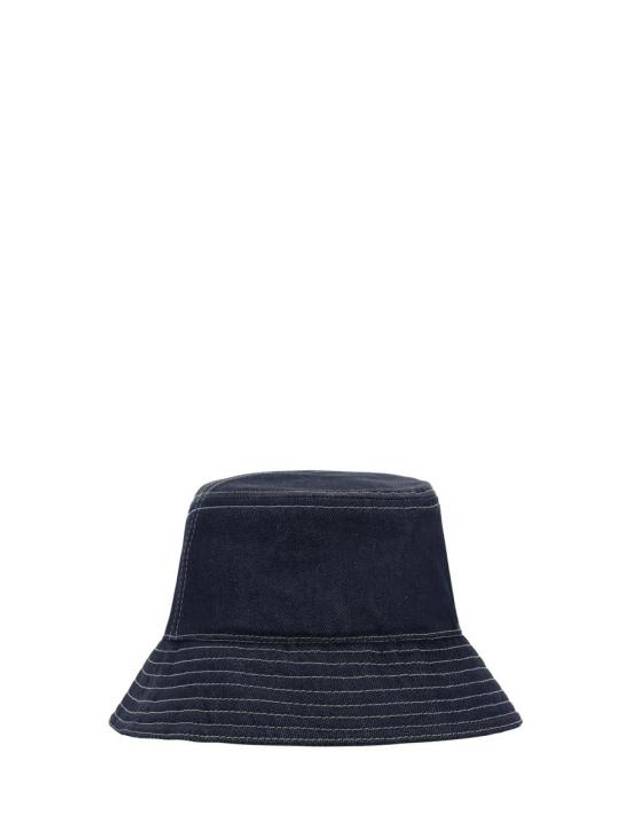 Logo Denim Bucket Hat Navy - FENDI - BALAAN 3