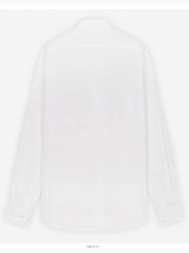 Small Fox Head Patch Classic Long Slevee Shirt White - MAISON KITSUNE - BALAAN 3