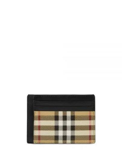 Vintage Check Money Clip Card Wallet Beige - BURBERRY - BALAAN 2