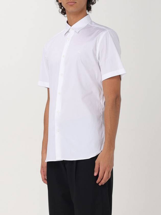 Men's Logo Cotton Short Sleeve Shirt White - BURBERRY - BALAAN 4