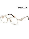 Glasses frame VPRA50 ZVN 1O1 fashion round metal - PRADA - BALAAN 1