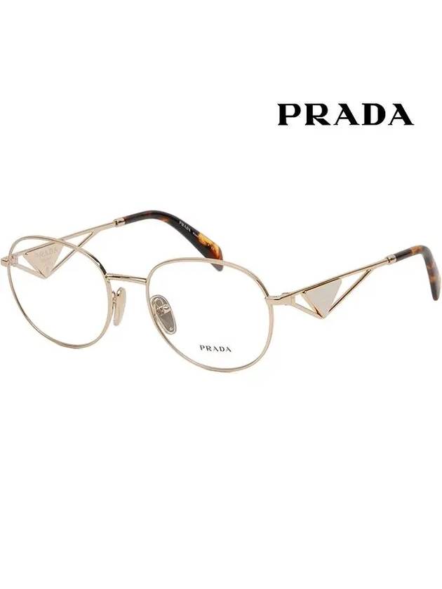 Glasses frame VPRA50 ZVN 1O1 fashion round metal - PRADA - BALAAN 1