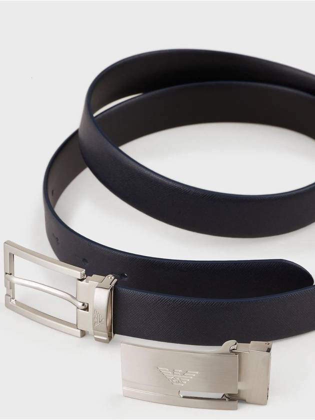 Logo Buckle Leather Belt Y4S498YLP4E - EMPORIO ARMANI - BALAAN 4