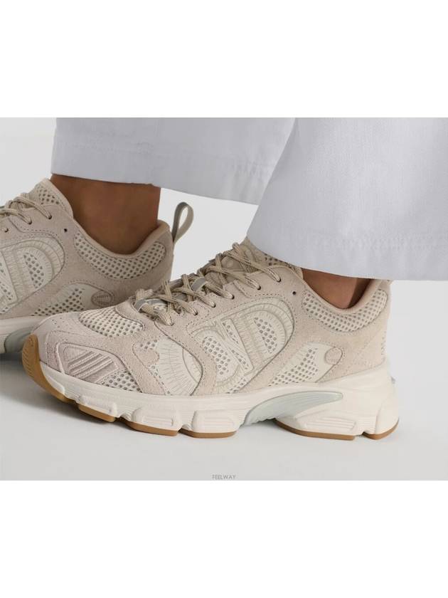 Dior Chrono Sneakers Beige Mesh Suede Calf - DIOR - BALAAN 3