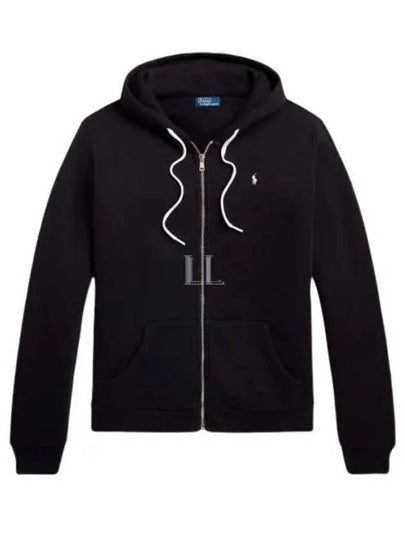 Embroidered Logo Pony Zip-Up Hoodie Black - POLO RALPH LAUREN - BALAAN 2