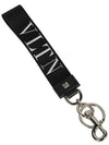 One-Stud Logo Jacquard Keyring Black - VALENTINO - BALAAN 4