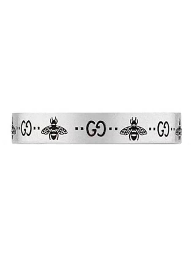 GG Bee Engraved Thin Ring Silver - GUCCI - BALAAN 1