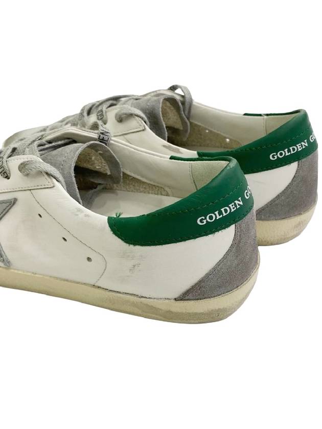 Superstar Green Heel Tab Leather Sneakers White - GOLDEN GOOSE - BALAAN 5