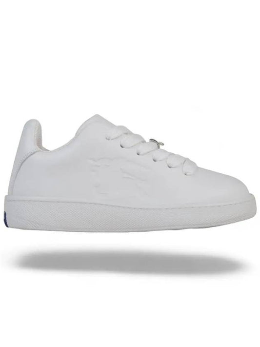 Debossed Logo Leather Low Top Sneakers White - BURBERRY - BALAAN 2