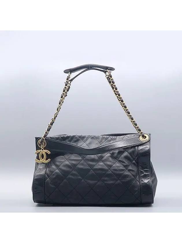 Black Matrasse Gold Chain Tote Bag Shoulder Strap 2WAY - CHANEL - BALAAN 2