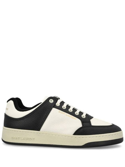 SL 61 Low Top Sneakers Black White - SAINT LAURENT - BALAAN 2