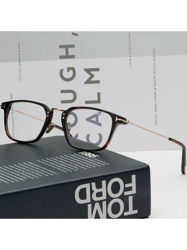 Blue light blocking glasses frame TF5862DB 052 square horn rim Asian fit - TOM FORD - BALAAN 2