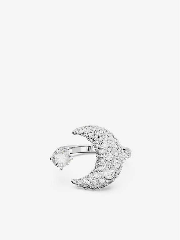 Sublima Moon Crystal Open Ring Silver - SWAROVSKI - BALAAN 1