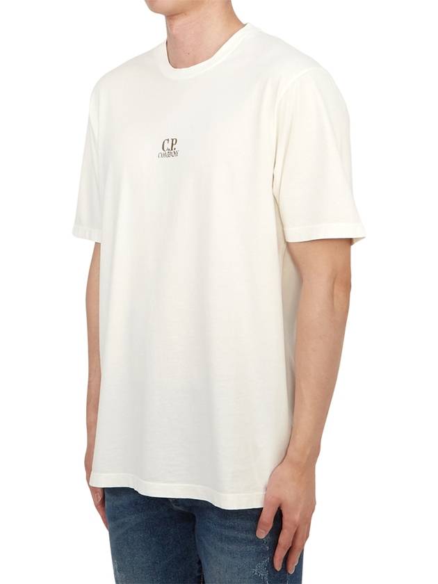 Three Cards Short Sleeve T-Shirt White - CP COMPANY - BALAAN 4