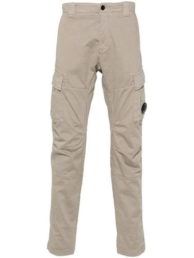 Stretch Sateen Ergonomic Lens Double Cargo Straight Pants Beige - CP COMPANY - BALAAN 1