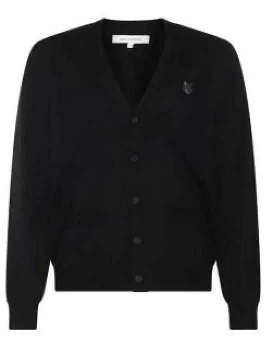 Bold Fox Head Patch Regular Cardigan Black - MAISON KITSUNE - BALAAN 2