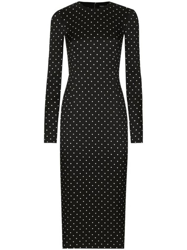 Polka dot midi dress F6GAVTFSA63 - DOLCE&GABBANA - BALAAN 1