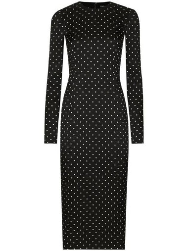 Polka dot midi dress F6GAVTFSA63 - DOLCE&GABBANA - BALAAN 1