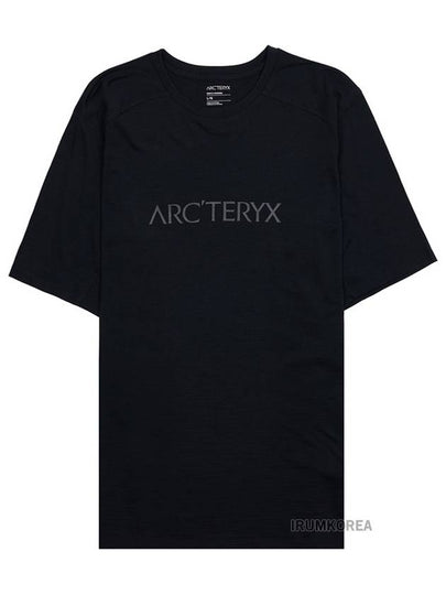 Ionia Arc'Word Merino Wool Short Sleeve T-Shirt Black - ARC'TERYX - BALAAN 2