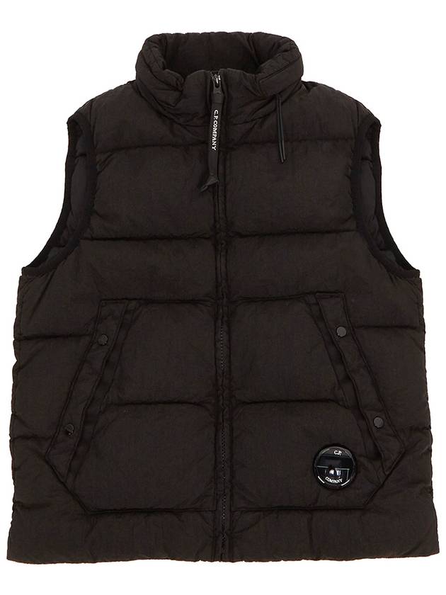 Kids U16 M.T.T.N. Detachable Hooded Down Vest Black - CP COMPANY - BALAAN 1