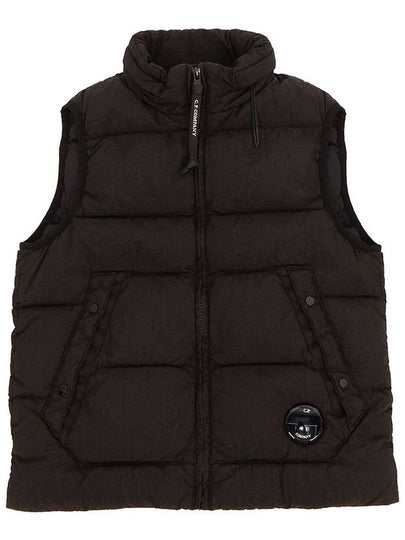 Kids U16 M.T.T.N. Detachable Hooded Down Vest Black - CP COMPANY - BALAAN 2