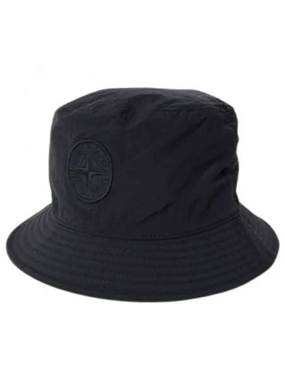 Logo Patch Nylon Bucket Hat Black - STONE ISLAND - BALAAN 2