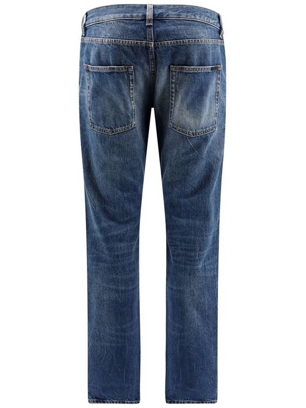 Slim-Fit Cotton Jeans Deauville Beach Blue - SAINT LAURENT - BALAAN 3