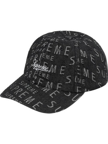 Warp Jacquard Logos Denim 6Panel Black - SUPREME - BALAAN 1