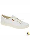Men's Soft 7 M Leather Low Top Sneakers White - ECCO - BALAAN 2