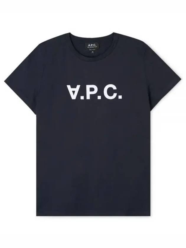 VPC Logo Organic Cotton Short Sleeve T-Shirt Navy - A.P.C. - BALAAN 2