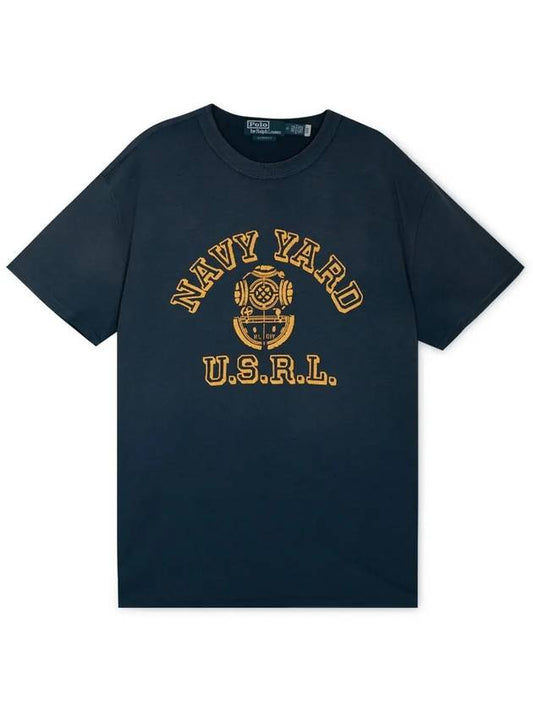 Men s Navy Yard Blue Short Sleeve T Shirt 710936351 001 - POLO RALPH LAUREN - BALAAN 1