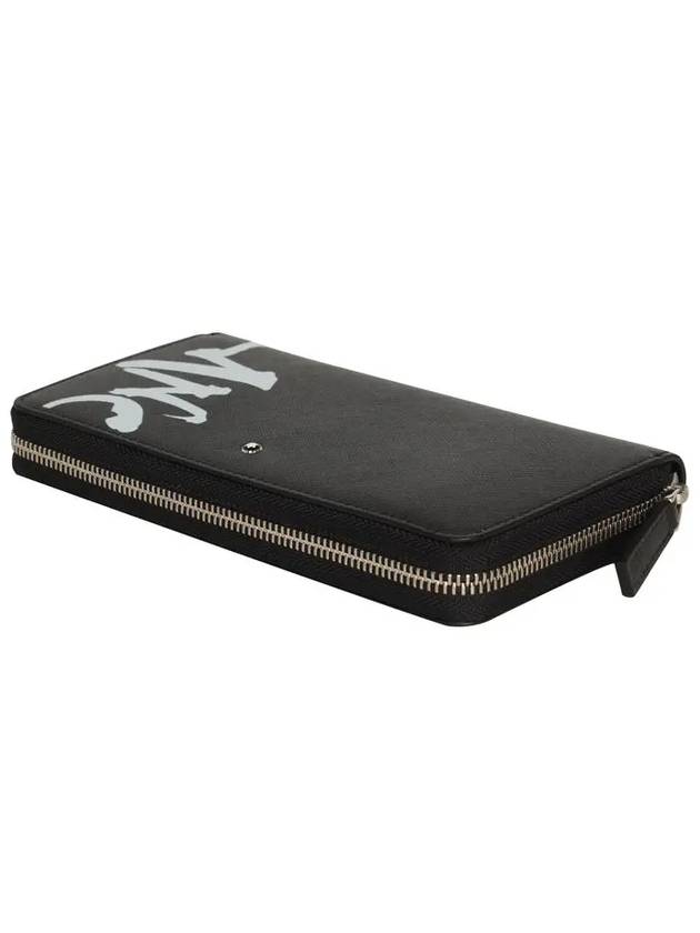 Sartorial Calligraphy Zipper Long Wallet Black - MONTBLANC - BALAAN.