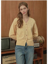 Knit Vneck cardigan yellow - MICANE - BALAAN 1