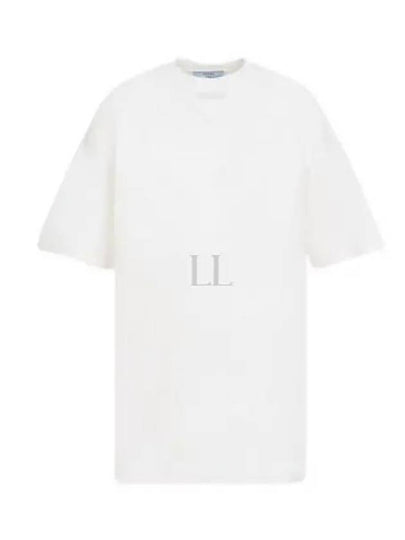 Triangle Logo Short Sleeve T-Shirt White - PRADA - BALAAN 2