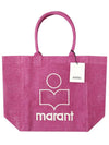 Yenky Embroidered Logo Large Shopper Tote Bag Pink - ISABEL MARANT - BALAAN 2