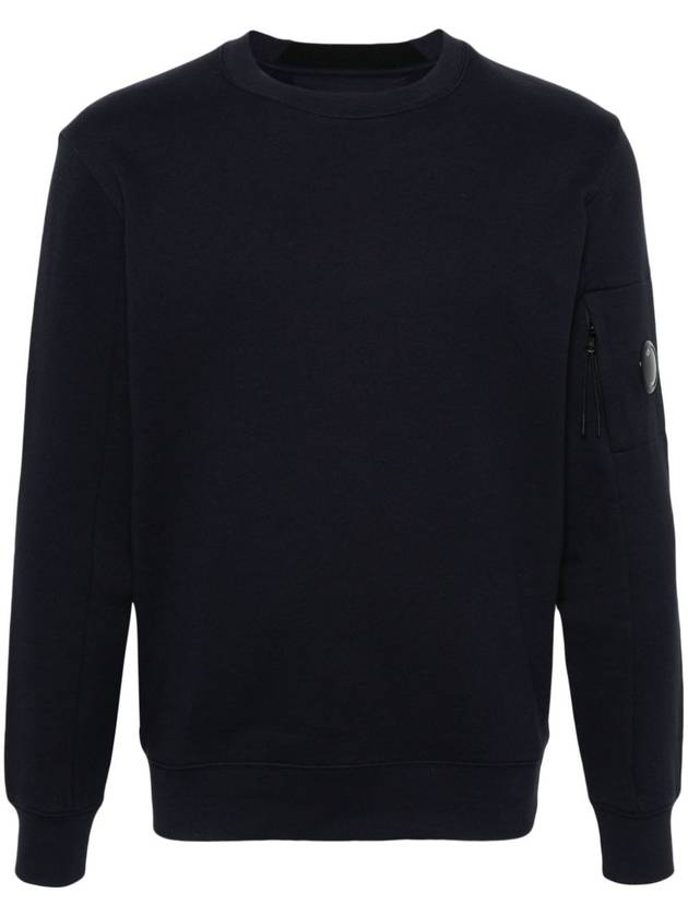 Diagonal Raised Fleece Sweatshirt Navy - CP COMPANY - BALAAN 3