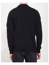 Wappen Patch Crew Neck Wool Knit Top Black - STONE ISLAND - BALAAN 4